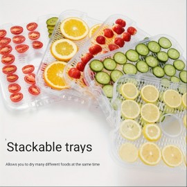 [Digital Dehydrator] Digital Food Dehydrator | US Home Dried Fruit Machine with Timer and Temperature Control, Visible Grid Food Dryer, Suitable for Fruits, Herbal Tea, Dog Snacks, Herbs, Fish Jerky, Meat Snacks, etc., Two Colors Available