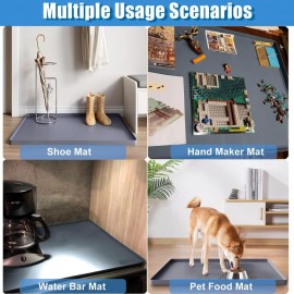 [No Hole Design Washer Pan] Non-Slip Silicone Washing Machine Drip Tray | 27x27 Inch Waterproof Washer Drain Pan, Anti-Vibration Floor Protector for Dryer and Washer, Easy Clean Leak Mat with No Hole Design, Nonslip Tray, Seamless Design, Flexible Mat, Washer Pan, Maintenance