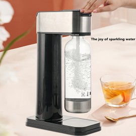 [Heavy-Duty Soda Maker] Hilton Heavy-Duty Stainless Steel Sparkling Water & Soda Maker | Non-Electric Carbonating Machine, Compatible with 1L PET Bottles & 60L CO2 Exchange Carbonators (Screw-in Compatible, for Home, Kitchen, Parties - CO2 Not Included)