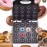 16-Cavity Donut Maker Machine - Double-Sided, 110V, No Battery Needed, Perfect for Breakfast Sandwiches, Cakes, and Desserts, Kitchen Appliance with Easy-Use Controls, Donut Making Machine, Dessert Preparation, Modern Kitchenware, Durable Plastic Body