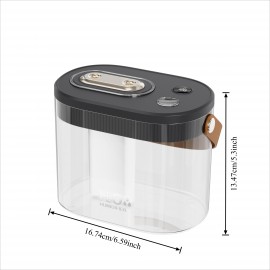 Low noise sonic technology humidifier, high capacity USB portable desktop sprayer, dual nozzle transparent design, no battery required - modern design, humidifier suitable for bedroom use, simple appearance, suitable for small space home users., Air