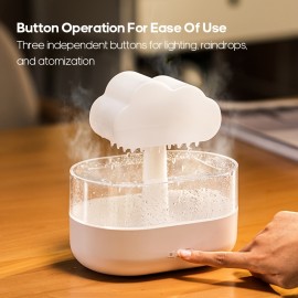 Simulated raindrop aroma diffuser machine colorful light rain mist essential oil diffuser USB desktop atmosphere rain cloud water drip humidifier