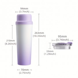 Portable Blender Juice Cup for Shakes and Smoothies, 21.9oz|650ml Free Travel Cup and Lid, Durable Stainless Steel Blades for Powerful Blending Performance, keep cold&heat | Powerful crushed ice function, safety anti-mistouch design, 20-blade head
