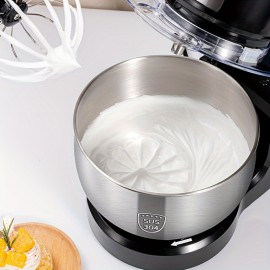 Seaspark 300W Household Electric Mixer, 6-Speed Tilting Head, 3.3qt Stainless Steel Mixing Bowl, Dough Hook, Egg Beater, Mixer And Other Accessories