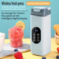 - Ice Crusher & Blender with Temperature Control - Adjustable Speed Baby Food Maker, Smoothie Processor, Keep-Cool Function, Portable Handheld for Ice Cubes, Purees, No (Low Voltage for