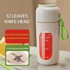 1pc Portable Wireless Juicer Cup with 1500mAh Battery - 18000 RPM Powerful Motor, One-Click Operation, 11.83oz Capacity, Compact Design for Travel, Camping, And Home Use, Juicer For Juice, Travel Juicer, Modern Juicer, Durable Juicer