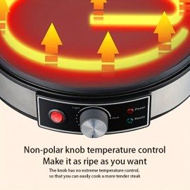 Adjustable Temperature Electric Pancake Maker - Non-Stick, Single-Sided Heating, 1000W/1200W Power, Round Design, Ideal for Crepes, Pancakes, Egg Pancakes, Spring Rolls, And More - Home Kitchen Appliance, Pancake Maker, Crepe Maker