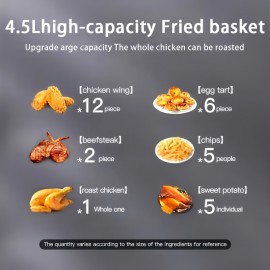 1pc air fryer | 110V |152.18-ounce air fryer|Compact design|air fryer machine|Fully automatic French fries machine|bakery equipment|Portable electric fryer|Suitable for crispy French fries, chicken wings and snacks|Christmas Eve