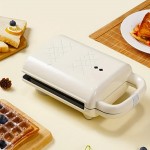 Small Multifunctional Waffle Maker Sandwich Machine Home Breakfast Maker Bread Machine Small Electric Fryer Double-Sided Heating Dual Plate Any Switch