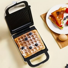 Small Multifunctional Waffle Maker Sandwich Machine Home Breakfast Maker Bread Machine Small Electric Fryer Double-Sided Heating Dual Plate Any Switch