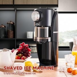 Shaved Ice hine Snow Cone hine Equipped With Stainl Steel Blade Adjustment Knob to Freely Adjust the Thickn of the Snowflakes and 2 Reusable Plastic Ice Mold Cup