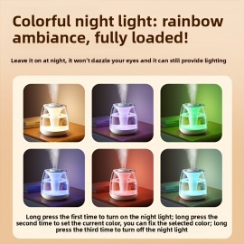 101.44oz Large Capacity Humidifier with Dual Nozzles, Quiet Operation, Digital Humidity Display, 7-Color Night Light, Overflow Protection, Suitable for Home, Office, Dormitory, Humidifier For Home, Office Humidifier, Modern Humidifier