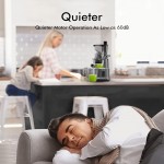 Cold Press Juicer Machine, SiFENE Slow Masticating Juicer, 83mm Wide Chute For Whole Fruits & Vegetables, Easy To Clean, High Yield, Non BPA, Gray